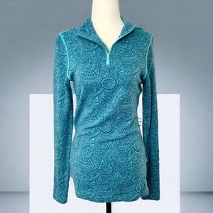 Krimson Klover 100% Merino Quarter Zip Sweater - size L